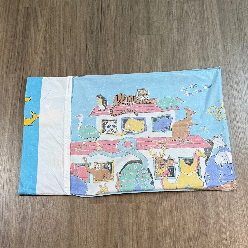 Colorful Cartoon Print Pillowcase 100% Cotton